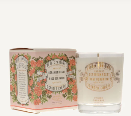 Bougie Parfumée - Parfum Géranium Rosat 180g