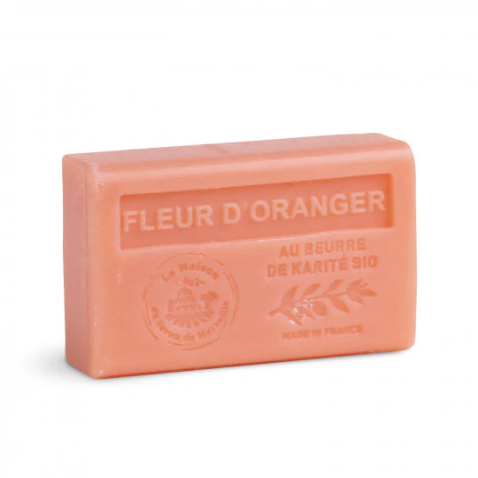 Savon solide parfumé Fleur d'oranger - Au beurre de karité bio 125g
