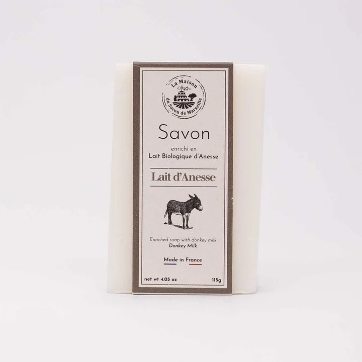 Savon solide Lait d'ânesse - Enrichi au lait d'ânesse 115g