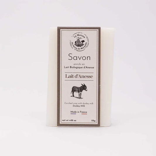 Savon solide Lait d'ânesse - Enrichi au lait d'ânesse 115g