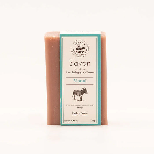 Savon solide enrichi au lait d'ânesse - Monoï 115g