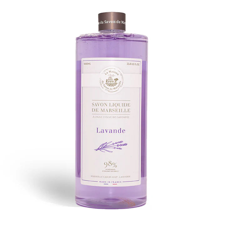 Recharge de Savon de Marseille liquide lavande – Format familial 1L