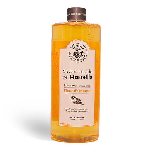 Savon liquide de Marseille - Fleur d'oranger 1l