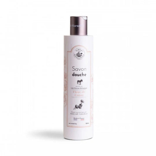 Savon liquide pour la douche enrichi au Lait d'ânesse - Fleur de coton 250ml