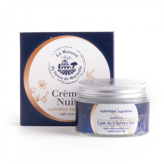 Crème de nuit pour le visage - Lait de chèvre bio 50ml