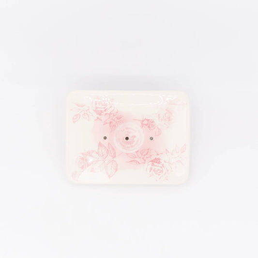 Porte-savon - Motif roses
