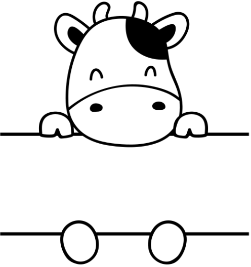 Motif enfant Vache