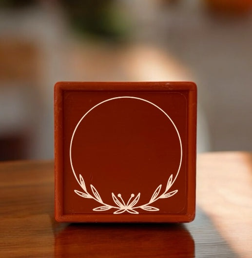 Motif cercle feuille