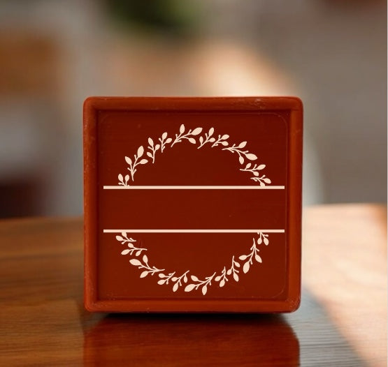 Motif encadrement feuille