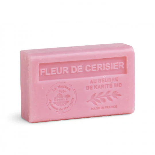 Savon solide parfumé à la Fleur de cerisier - Au beurre de karité bio 125g