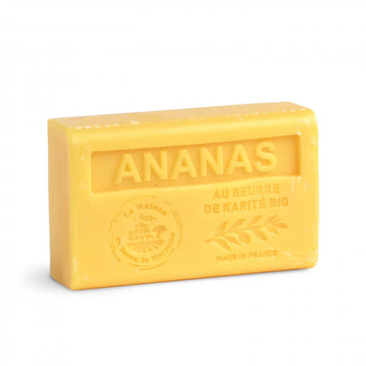 Savon solide parfumé à l'Ananas - Au beurre de karité bio 125g