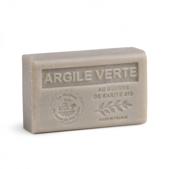 Savon solide parfumé à l'Argile verte - Au beurre de karité bio 125g