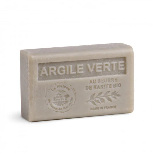 Savon solide parfumé à l'Argile verte - Au beurre de karité bio 125g