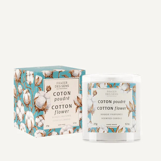 Bougie parfumée cire végétale - Parfum Coton Poudré 275g