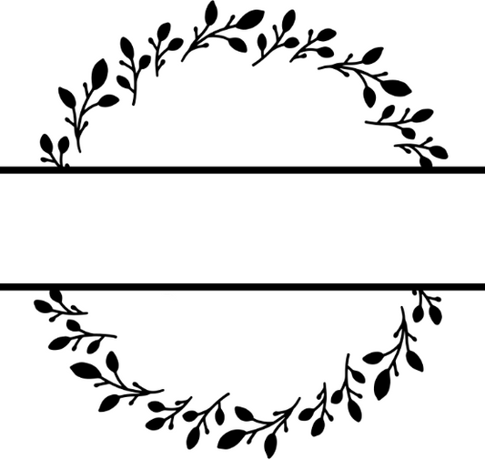 Motif encadrement feuille