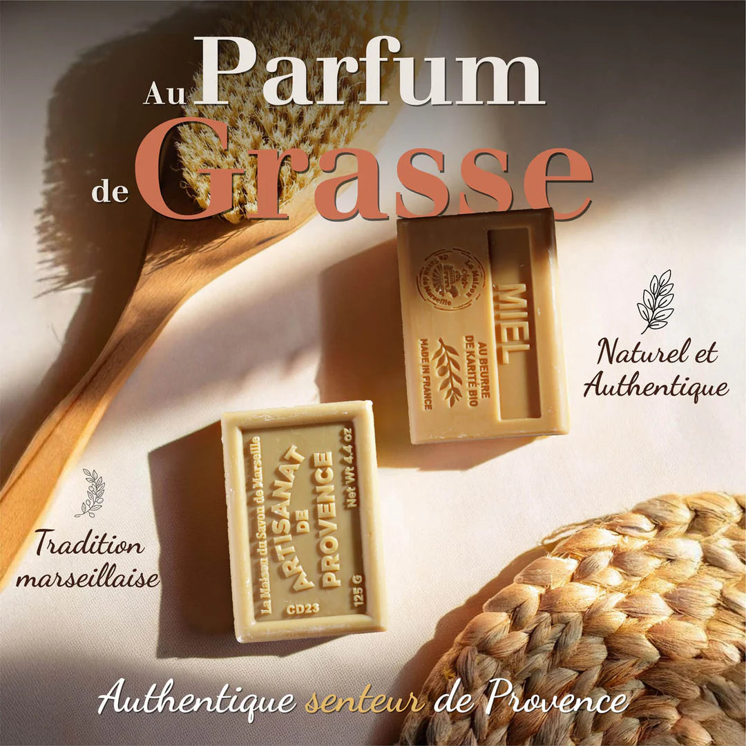 Savon solide parfumé à la Fleur de lotus - Au beurre de karité bio 125g