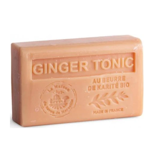 Savon solide parfumé Ginger tonic - Au beurre de karité bio 125g