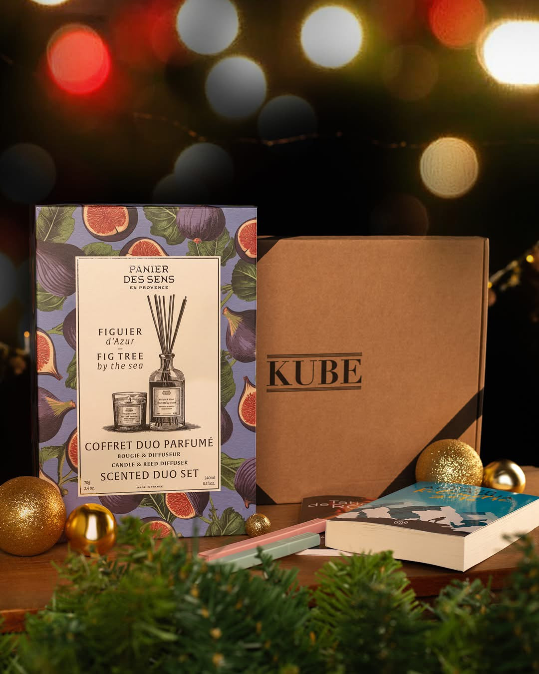 Coffret bougie parfumée + Diffuseur de parfum Figue - Figuier d'Azur