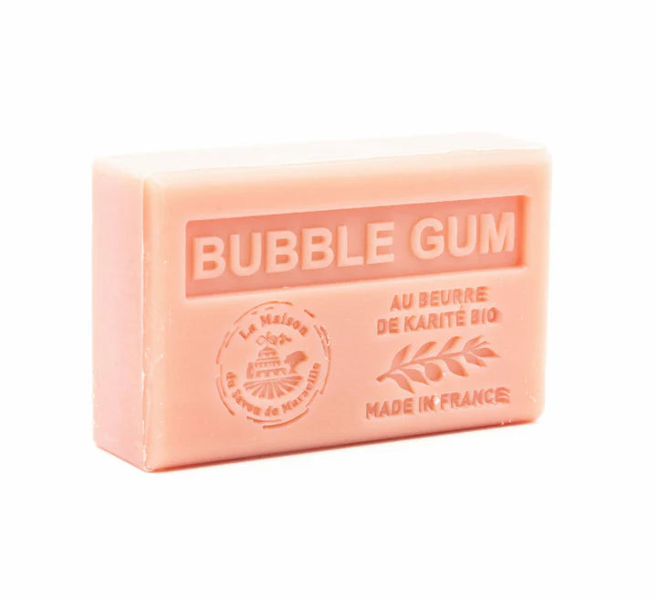 Savon solide parfumé Bubble gum - Au beurre de karité bio 125g