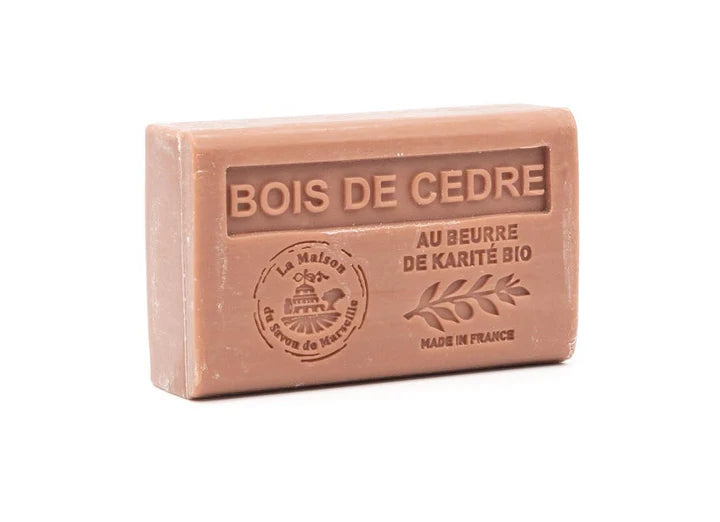 Savon solide parfumé Bois de cèdre - Au beurre de karité bio 125g