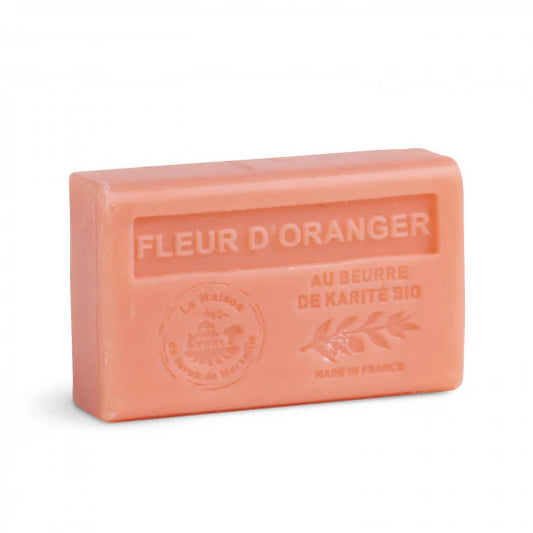 Savon solide parfumé Fleur d'oranger - Au beurre de karité bio 125g