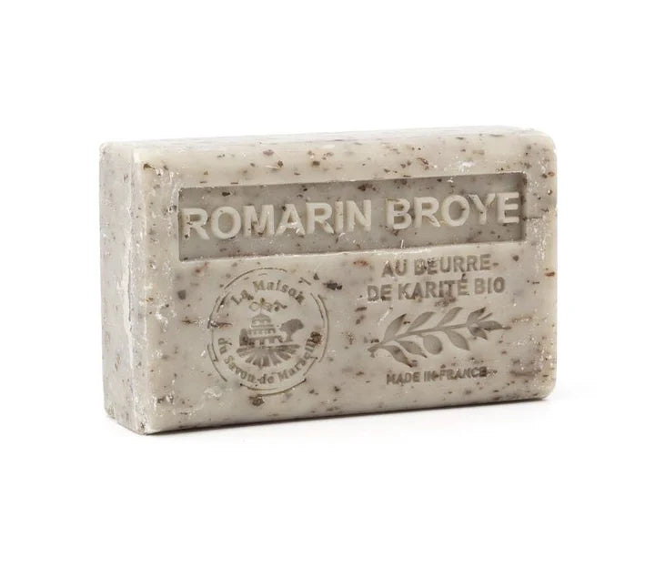 Savon solide parfumé bio exfoliant - Romarin broyé 125g