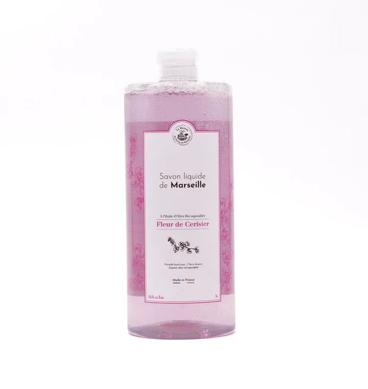 Recharge de Savon Liquide de Marseille Fleur de Cerisier – Format familial 1L