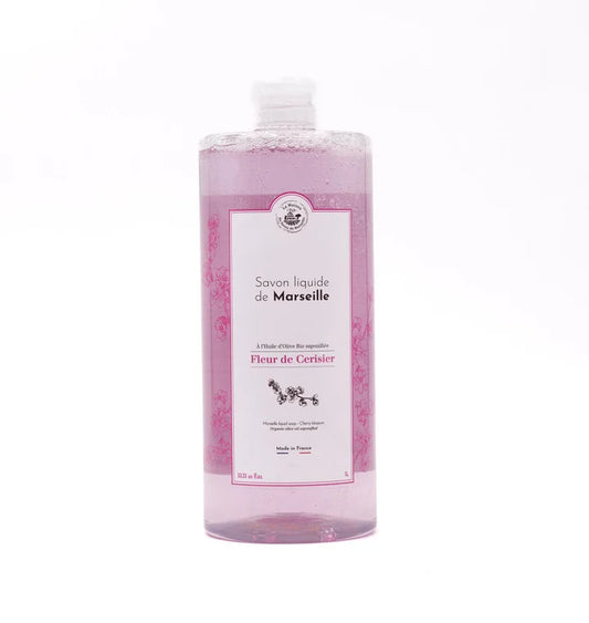 Recharge de Savon Liquide de Marseille Fleur de Cerisier – Format familial 1L