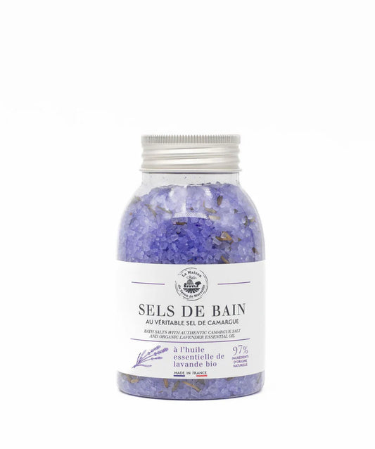 Sels de bain à l'huile essentielle de lavande bio 300g