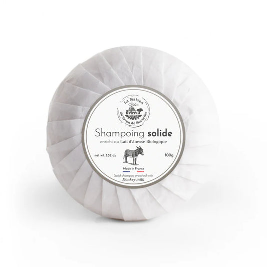 Shampoing solide pour cheveux normaux - Lait d'ânesse 100g