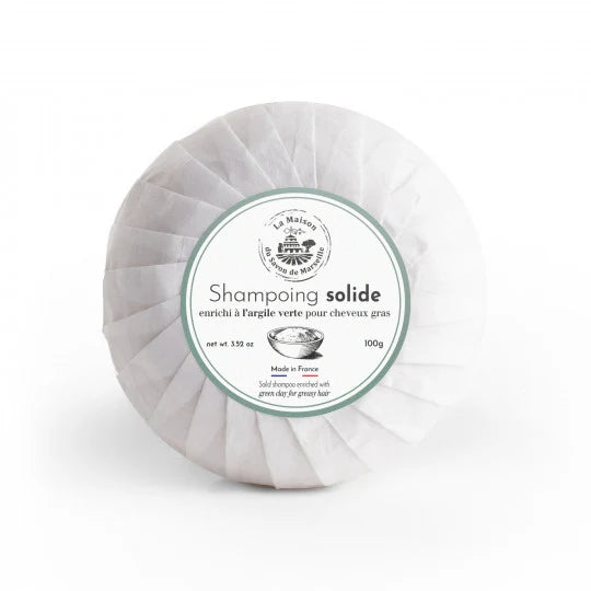 Shampoing solide pour cheveux gras - Argile verte 100g