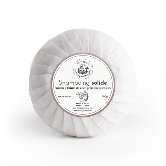 Shampoing solide pour cheveux secs - Huile de coco 100g
