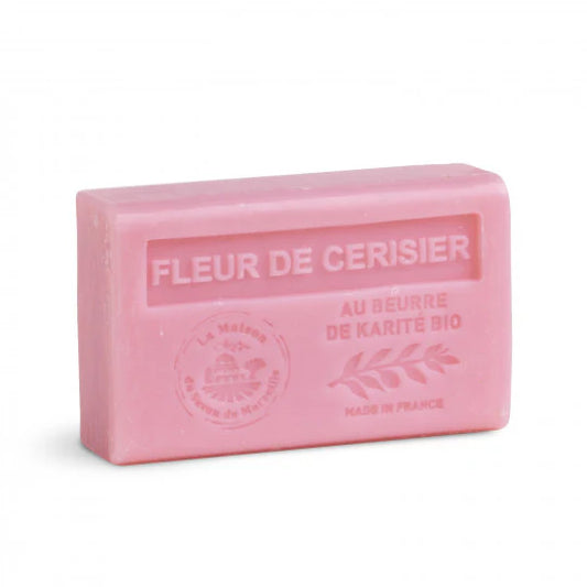 Savon solide parfumé à la Fleur de cerisier - Au beurre de karité bio 125g