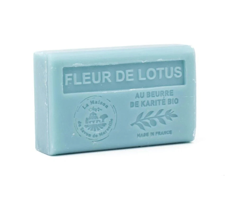 Savon solide parfumé à la Fleur de lotus - Au beurre de karité bio 125g