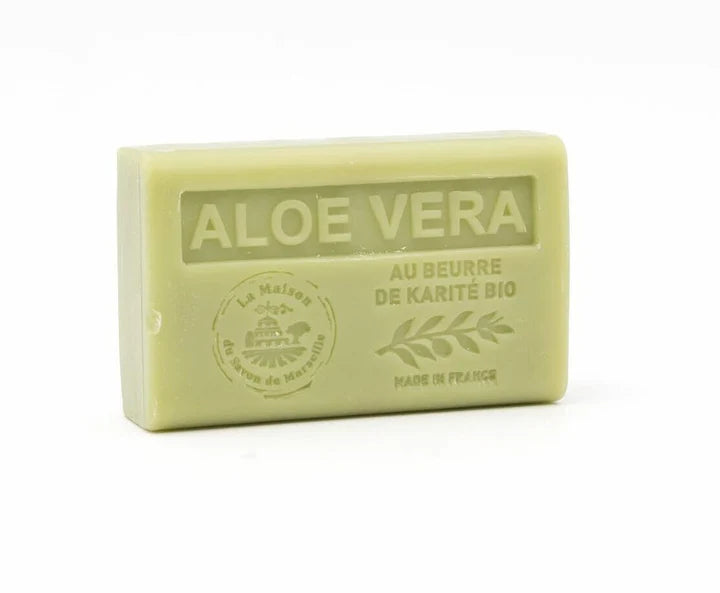 Savon solide parfumé à l'Aloe vera - Au beurre de karité bio 125g