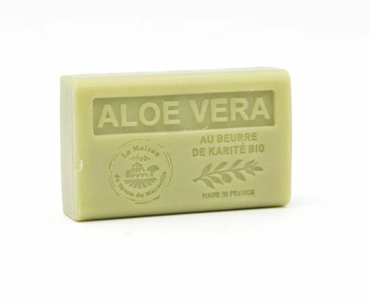 Savon solide parfumé à l'Aloe vera - Au beurre de karité bio 125g