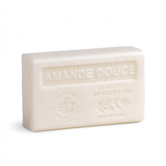 Savon solide parfumé à l'Amande douce - Au beurre de karité bio 125g