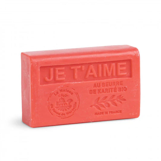 Savon solide parfumé "Je t'aime" - Au beurre de karité bio 125g