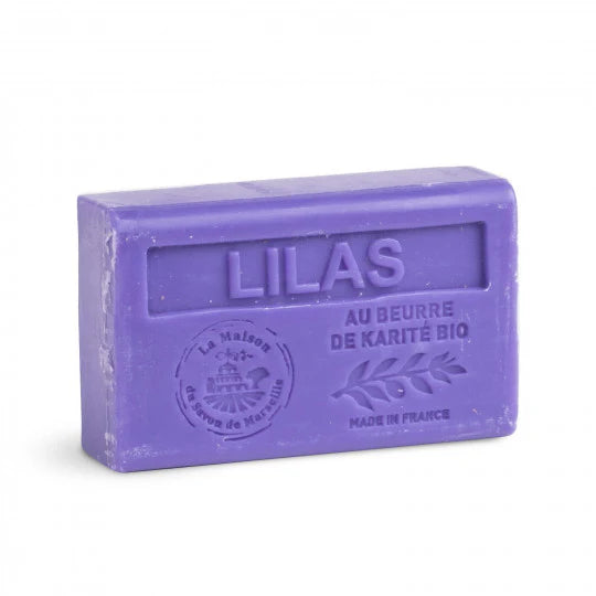 Savon solide parfumé au Lilas - Au beurre de karité bio 125g