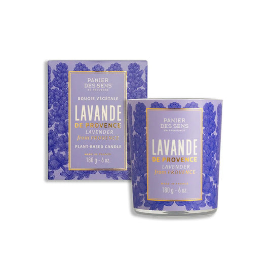 Bougie lavande 180g – Cire végétale & parfum relaxant