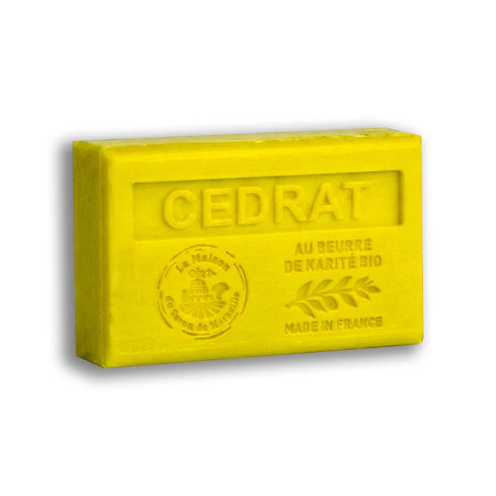Savon solide parfumé Cédrat - Au beurre de karité bio 125g