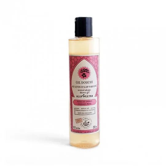 Gel douche au Savon d’Alep parfumé – ROSE DE DAMAS