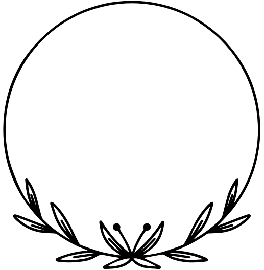 Motif cercle feuille