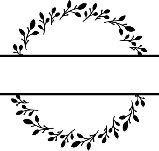 Motif encadrement feuille